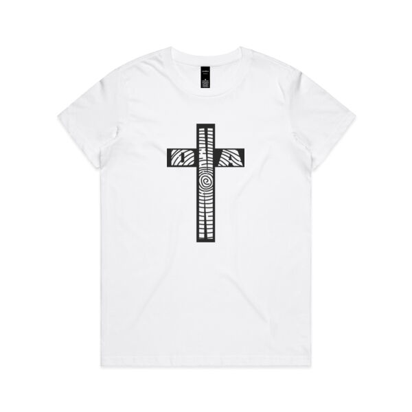 DNA Cross Shirt FRONT print - AS Colour Womens Maple Tee Thumbnail