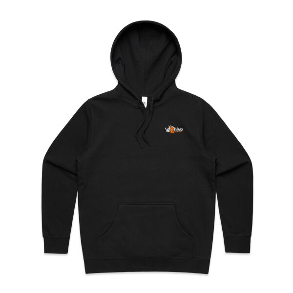 Rhino Womens Hoodie Grey/Orange logo Thumbnail