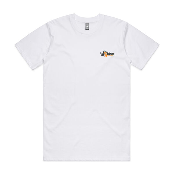 Rhino Mens Tee Dark Grey/Orange Thumbnail