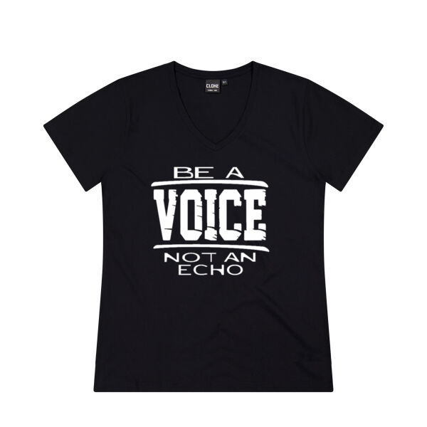Be a Voice not an echo -WOMENS V-Neck TEE- Thumbnail